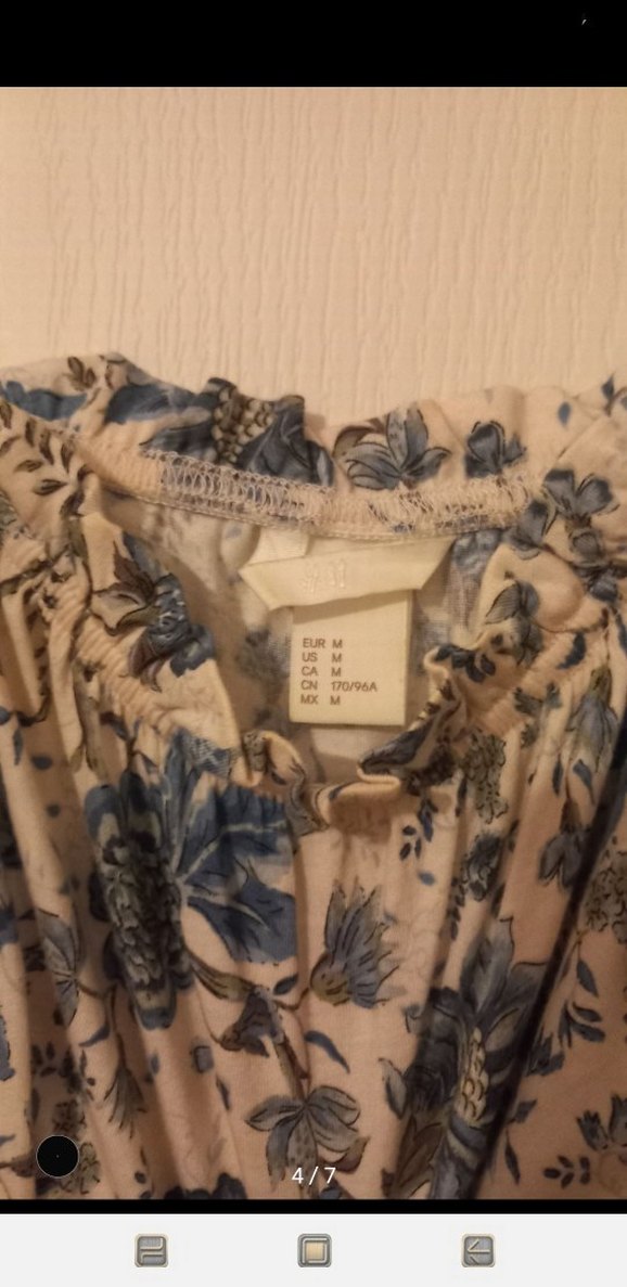 Bohem Çiçek Desenli Kısa Kollu Bluz - Görsel 4