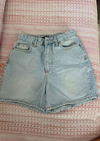 Kadın Mavi Denim Mini Şort