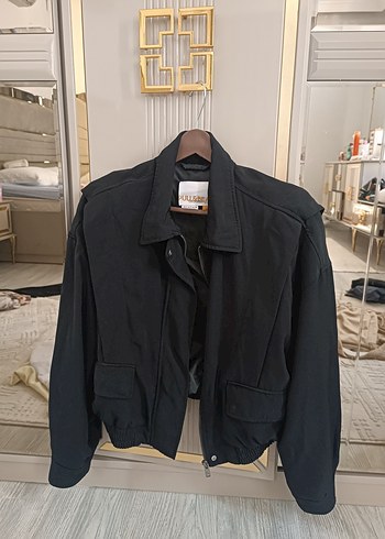 H&M Siyah Süet Regular Fit k Ceket