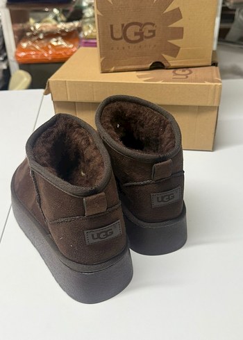 39 Beden kahverengi Renk UGG Kadın Kahverengi Süet Dolgu Topuk Bot