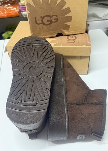 39 Beden UGG Kadın Kahverengi Süet Dolgu Topuk Bot