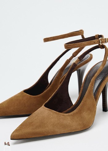 Zara süet topuklu ayakkabı