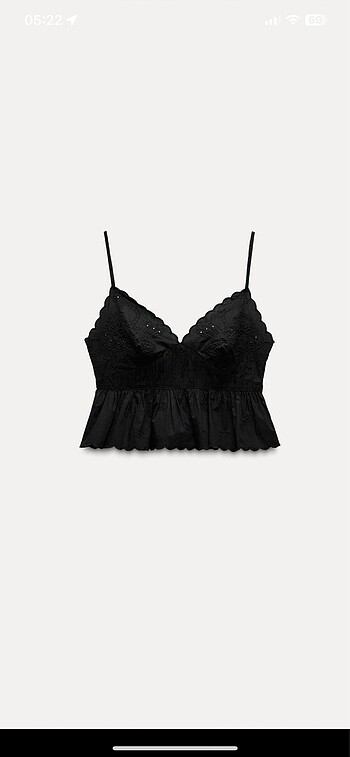 Zara işlemeli poplin bluz