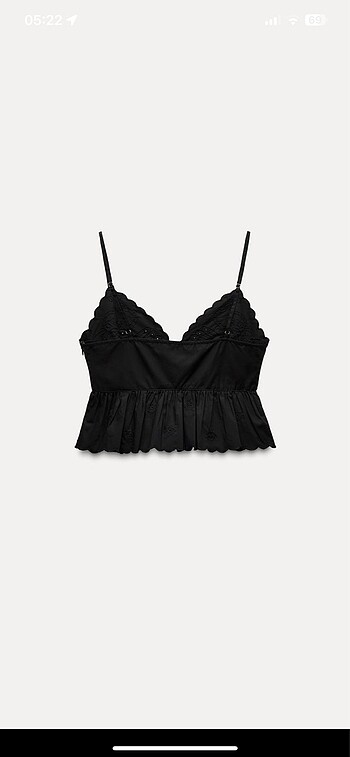 Zara Zara işlemeli poplin bluz