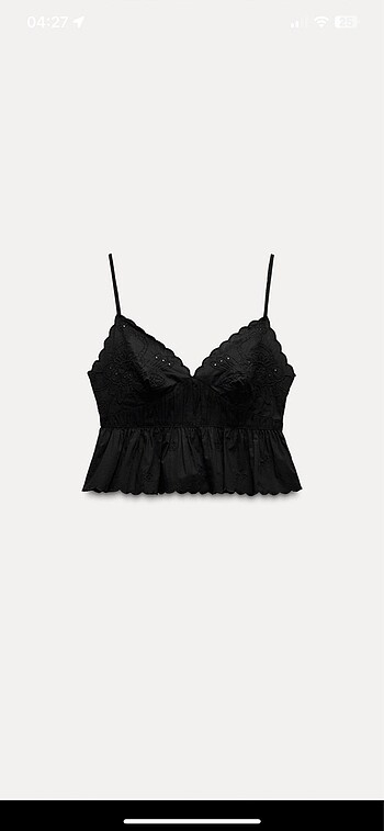 Zara işlemeli poplin bluz