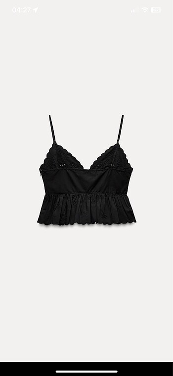 Zara Zara işlemeli poplin bluz