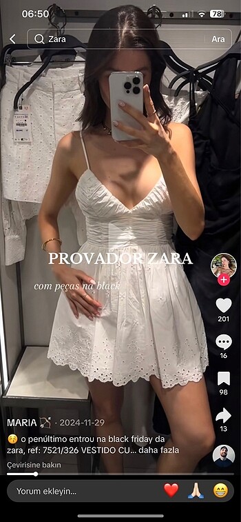 Zara işlemeli kısa elbise