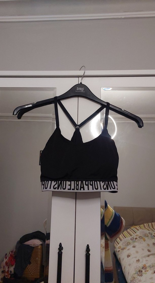 Siyah Mini Spor Sütyeni - Görsel 2