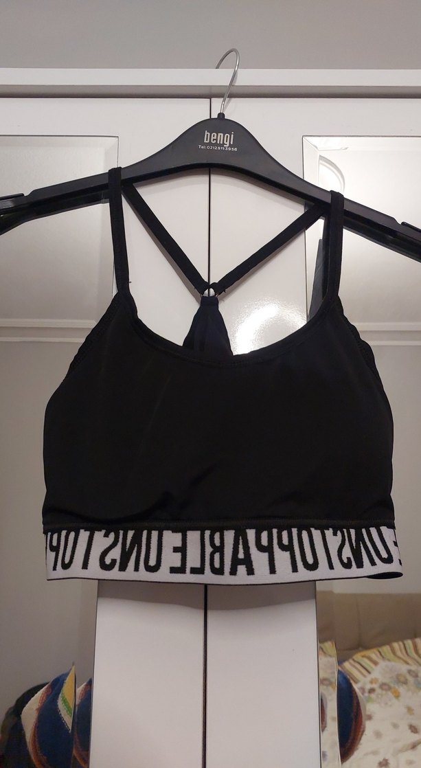 Siyah Mini Spor Sütyeni - Görsel 3