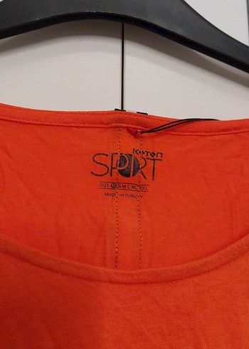 Turuncu Baskılı Pamuklu Atlet - Görsel 4