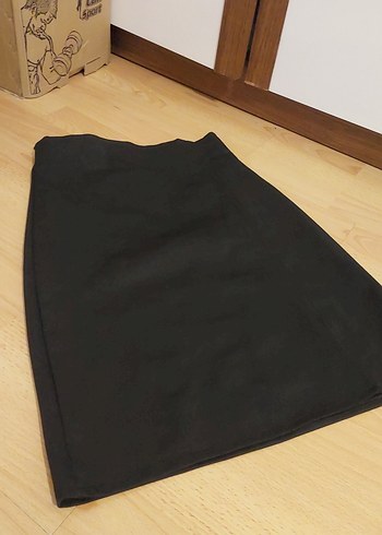 Siyah Süet Mini Etek - Görsel 3