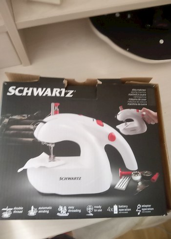 Beyaz Schwartz Mini Dikiş Makinesi sıfır ürün