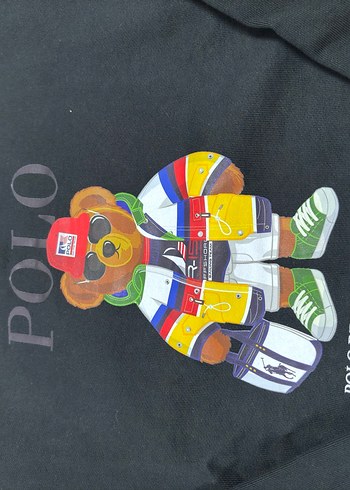 Ralph Lauren Polo Bear Baskılı Siyah Sweatshirt - Görsel 2