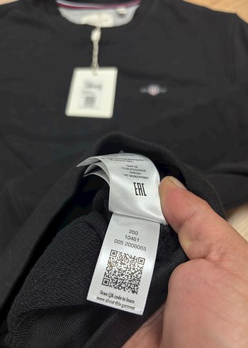 Orijinal Gant Siyah Erkek Sweatshirt - Görsel 7