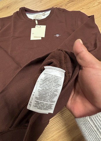 Orijinal GANT Bordo Erkek Sweatshirt - Görsel 5