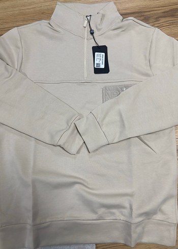 Armani Exchange Bej Fermuarlı Uzun Kollu Erkek Sweatshirt - Görsel 8