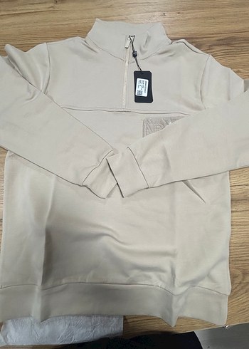 Armani Exchange Bej Fermuarlı Uzun Kollu Erkek Sweatshirt - Görsel 7