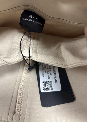 Armani Exchange Bej Fermuarlı Uzun Kollu Erkek Sweatshirt - Görsel 11