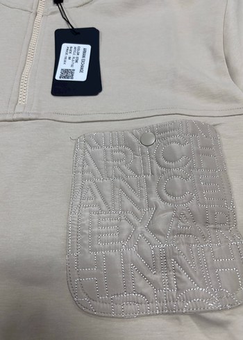 Armani Exchange Bej Fermuarlı Uzun Kollu Erkek Sweatshirt - Görsel 10