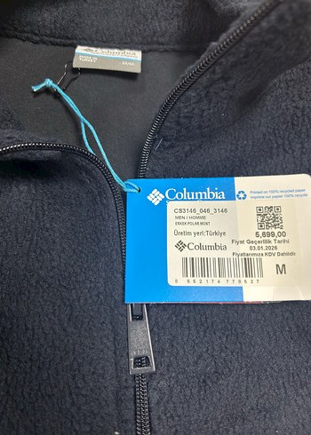 Columbia Erkek Lacivert Fermuarlı Polar - Görsel 5
