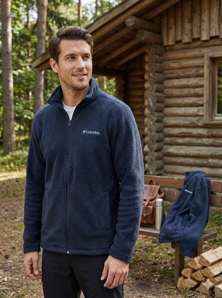 Columbia Erkek Lacivert Fermuarlı Polar - Görsel 3