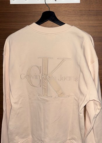 Calvin Klein Bej Fermuarlı Sweatshirt Ceket - Görsel 2