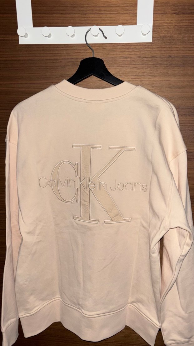Calvin Klein Bej Fermuarlı Sweatshirt Ceket - Görsel 2