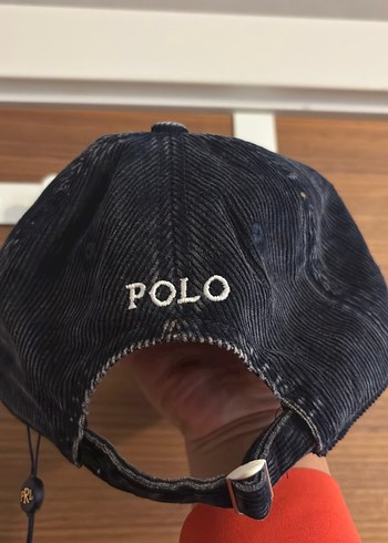 Polo Ralph Lauren Lacivert Kadife Şapka - Görsel 2