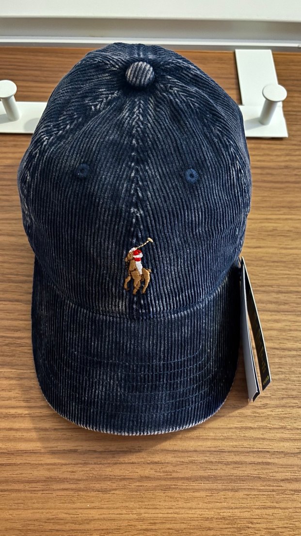 Polo Ralph Lauren Lacivert Kadife Şapka - Görsel 5