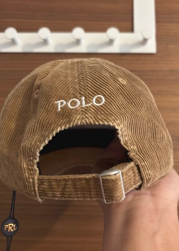 Orjinal Polo Ralph Lauren Bej Kadife Şapka - Görsel 5