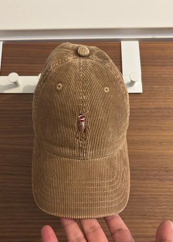 Orjinal Polo Ralph Lauren Bej Kadife Şapka - Görsel 2