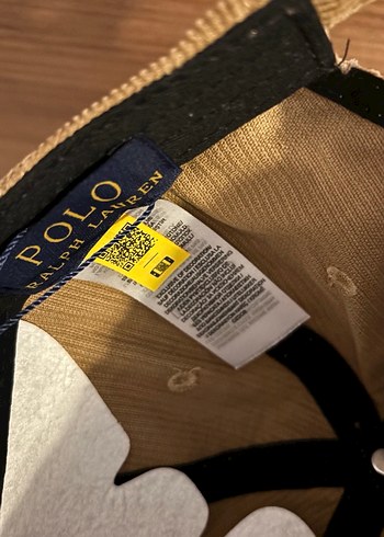Orjinal Polo Ralph Lauren Bej Kadife Şapka - Görsel 3