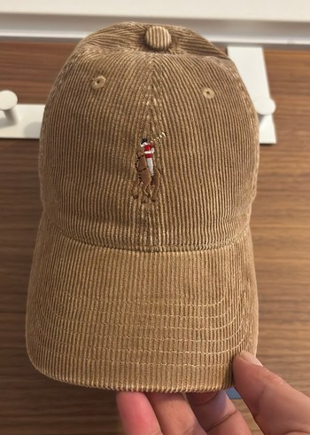 Orjinal Polo Ralph Lauren Bej Kadife Şapka - Görsel 6