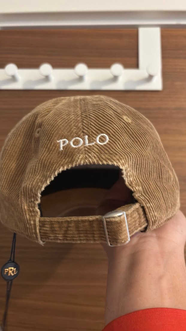 Orjinal Polo Ralph Lauren Bej Kadife Şapka - Görsel 5