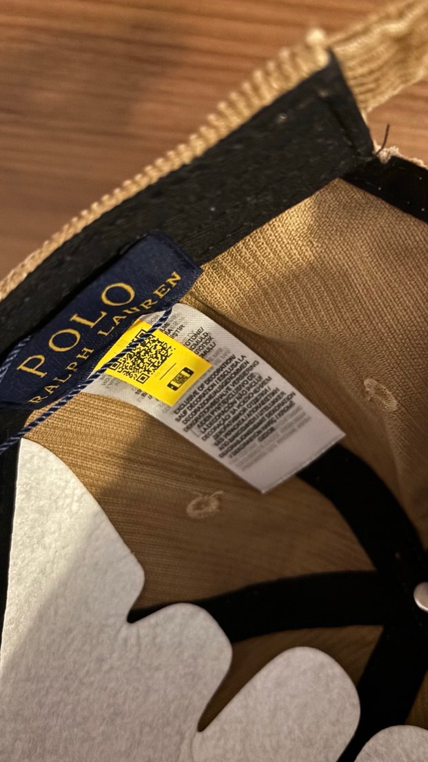 Orjinal Polo Ralph Lauren Bej Kadife Şapka - Görsel 3