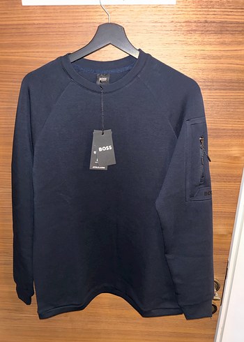 HUGO BOSS Erkek Lacivert Fermuarlı Sweatshirt - Görsel 7