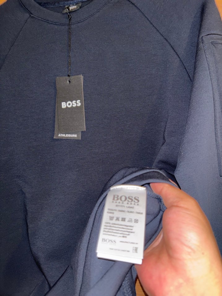 HUGO BOSS Erkek Lacivert Fermuarlı Sweatshirt - Görsel 4