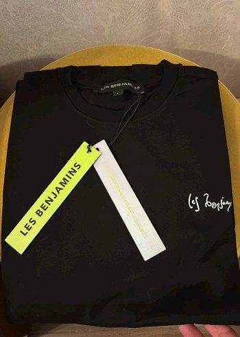 Les Benjamins Siyah Uzun Kollu Baskılı Tişört - Görsel 3