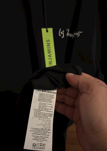 Les Benjamins Siyah Uzun Kollu Baskılı Tişört - Görsel 5