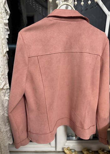 Pudra Pembesi Süet Kadın Ceket - Görsel 4