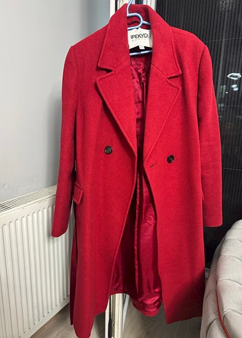 İpekyol Kırmızı Uzun Kaban - Görsel 3