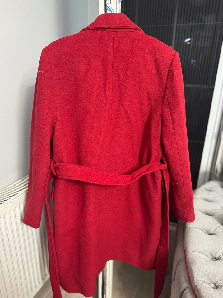 İpekyol Kırmızı Uzun Kaban - Görsel 4