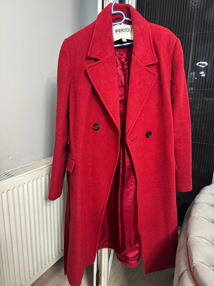 İpekyol Kırmızı Uzun Kaban - Görsel 3