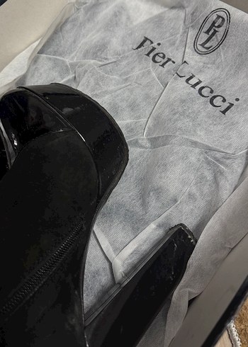 Siyah Süet Platform Topuklu Dizüstü çize - Görsel 5