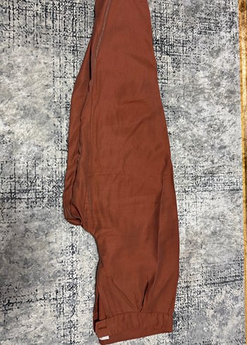 Gül kurusu Kadın Keten Rahat Pantolon - Görsel 4