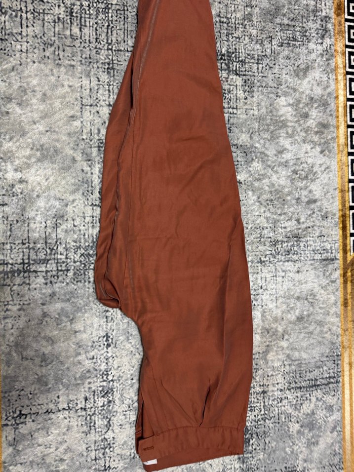 Gül kurusu Kadın Keten Rahat Pantolon - Görsel 4