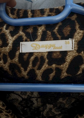 Kahverengi Leopar Desenli Kadın Midi Ceket - Görsel 3