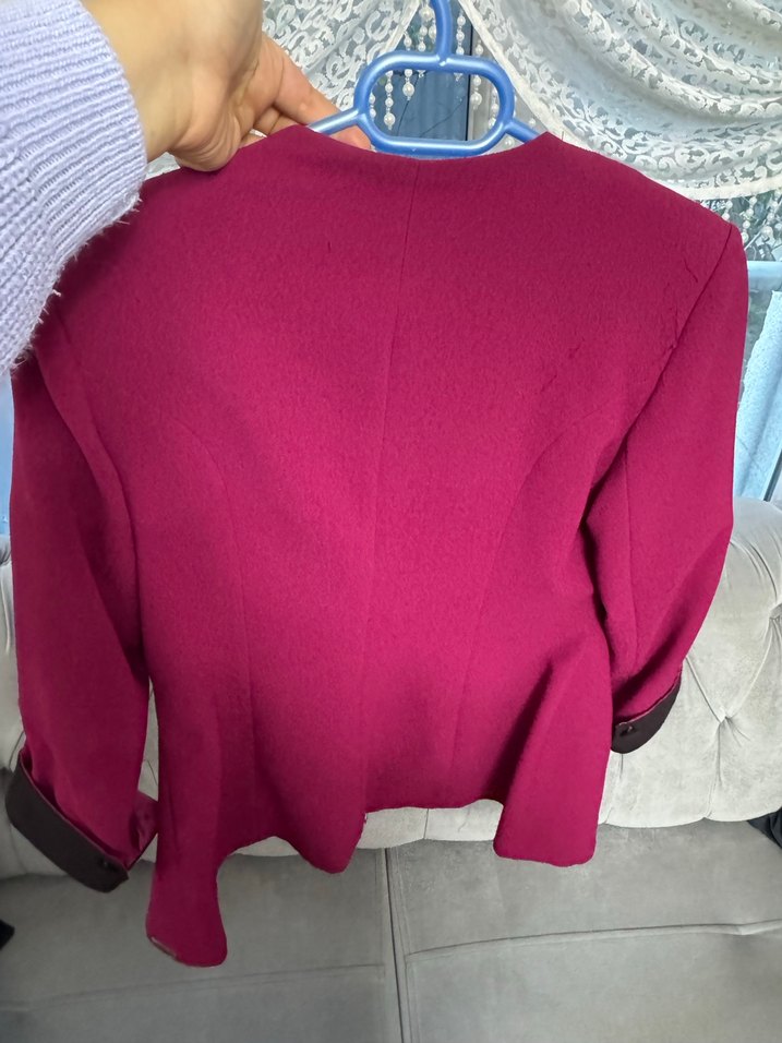 Mor Kadın Düğmeli Blazer Ceket - Görsel 3