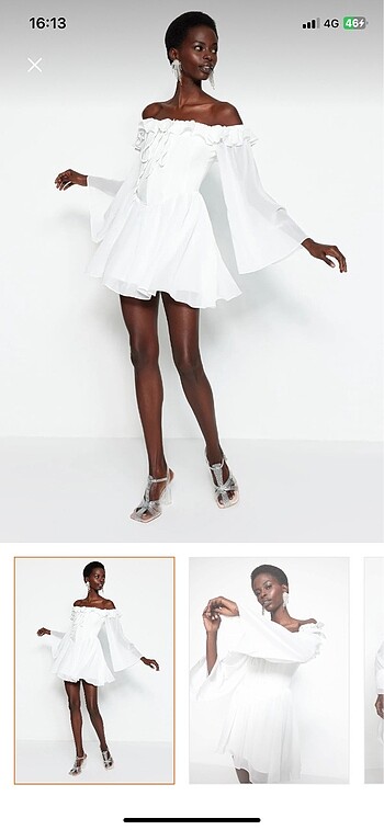 trendyolmilla beyaz elbise