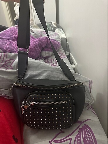  Beden siyah Renk Nine west deri çanta